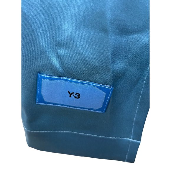 Adidas x Yohji Yamamoto Women’s Y-3 Tech Silk Shirt Blue XS Long Sleeves Collar - Picture 5 of 16